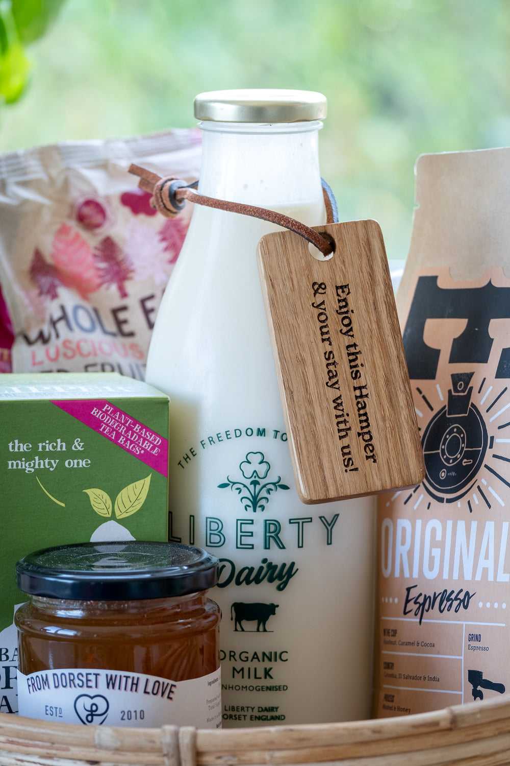 Welcome Hamper Label, Wooden Label