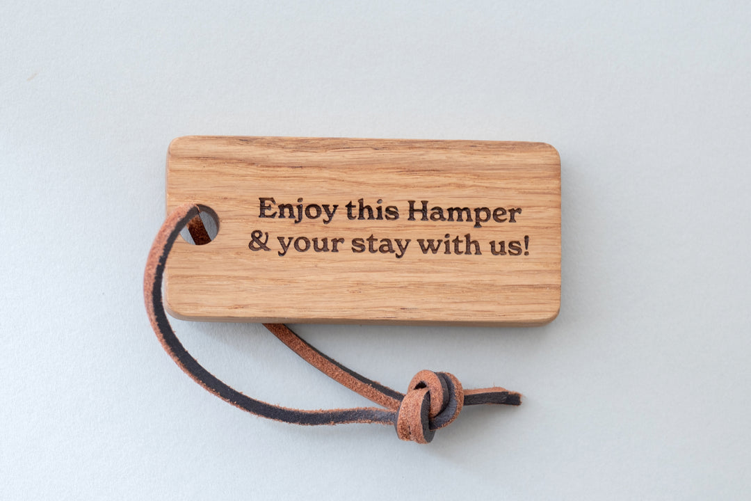 Welcome Hamper Label, Wooden Label