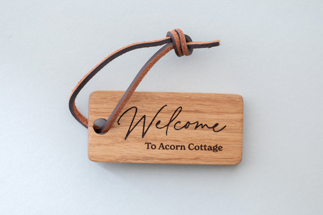 Welcome Hamper Label, Wooden Label