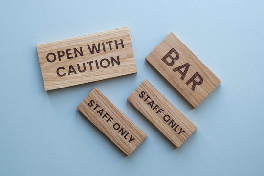 Custom Engraved Oak Door Sign | Personalised Wooden Room Name Plate