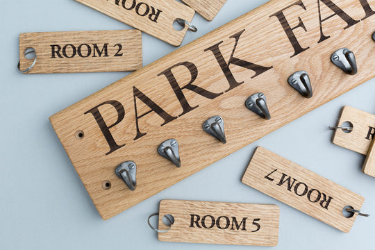 Oak Key Holder : Personalised Oak Key Rack