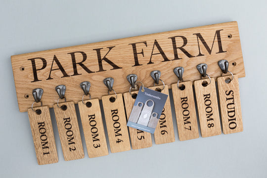 Oak Key Holder : Personalised Oak Key Rack