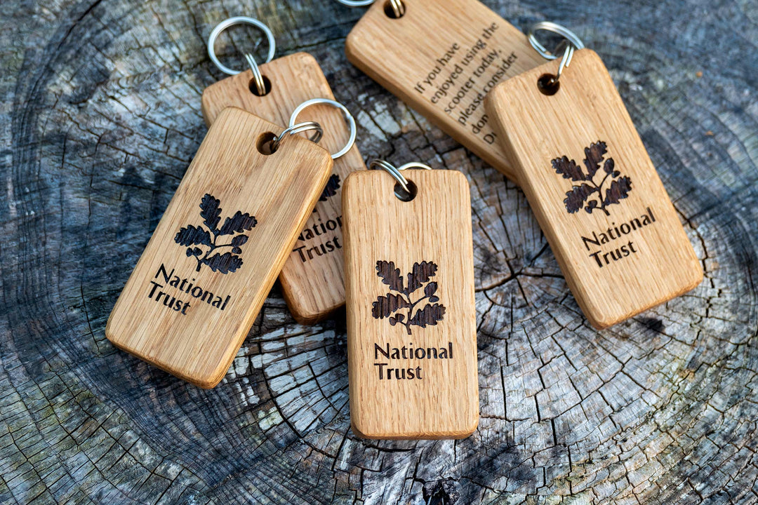 Personalised  Wooden Keyrings national trust