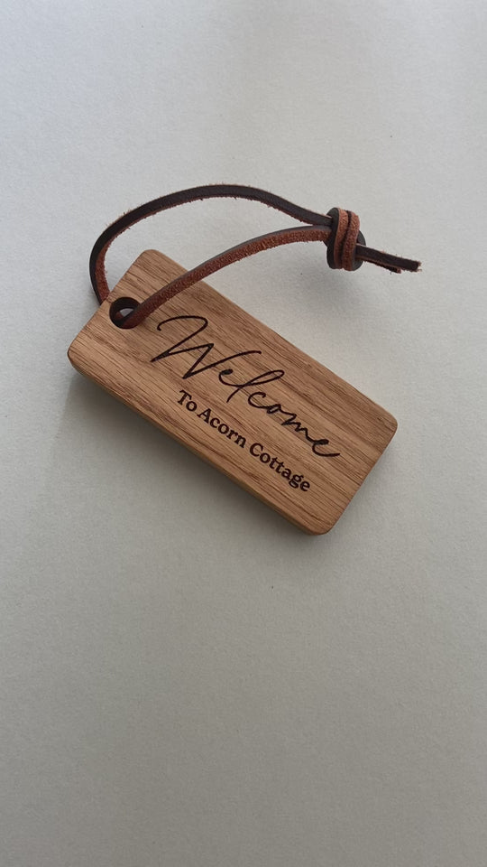 Welcome Hamper Label, Wooden Label