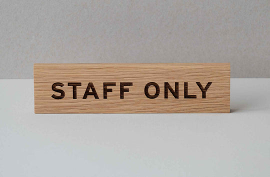 Custom Engraved Oak Door Sign | Personalised Wooden Room Name Plate