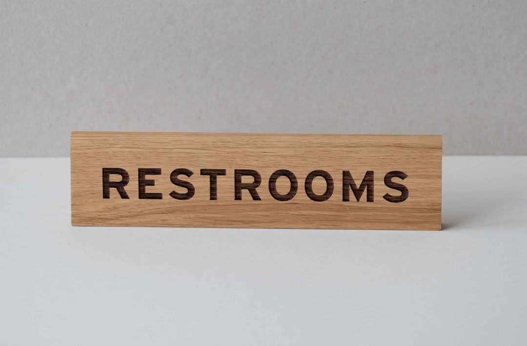 Custom Engraved Oak Door Sign | Personalised Wooden Room Name Plate