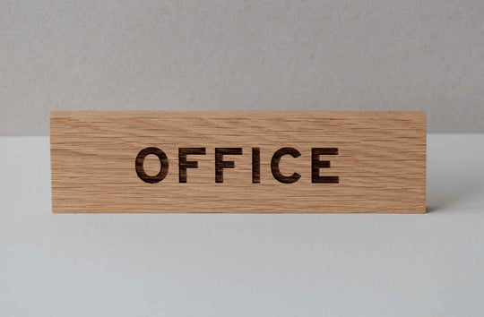 Custom Engraved Oak Door Sign | Personalised Wooden Room Name Plate