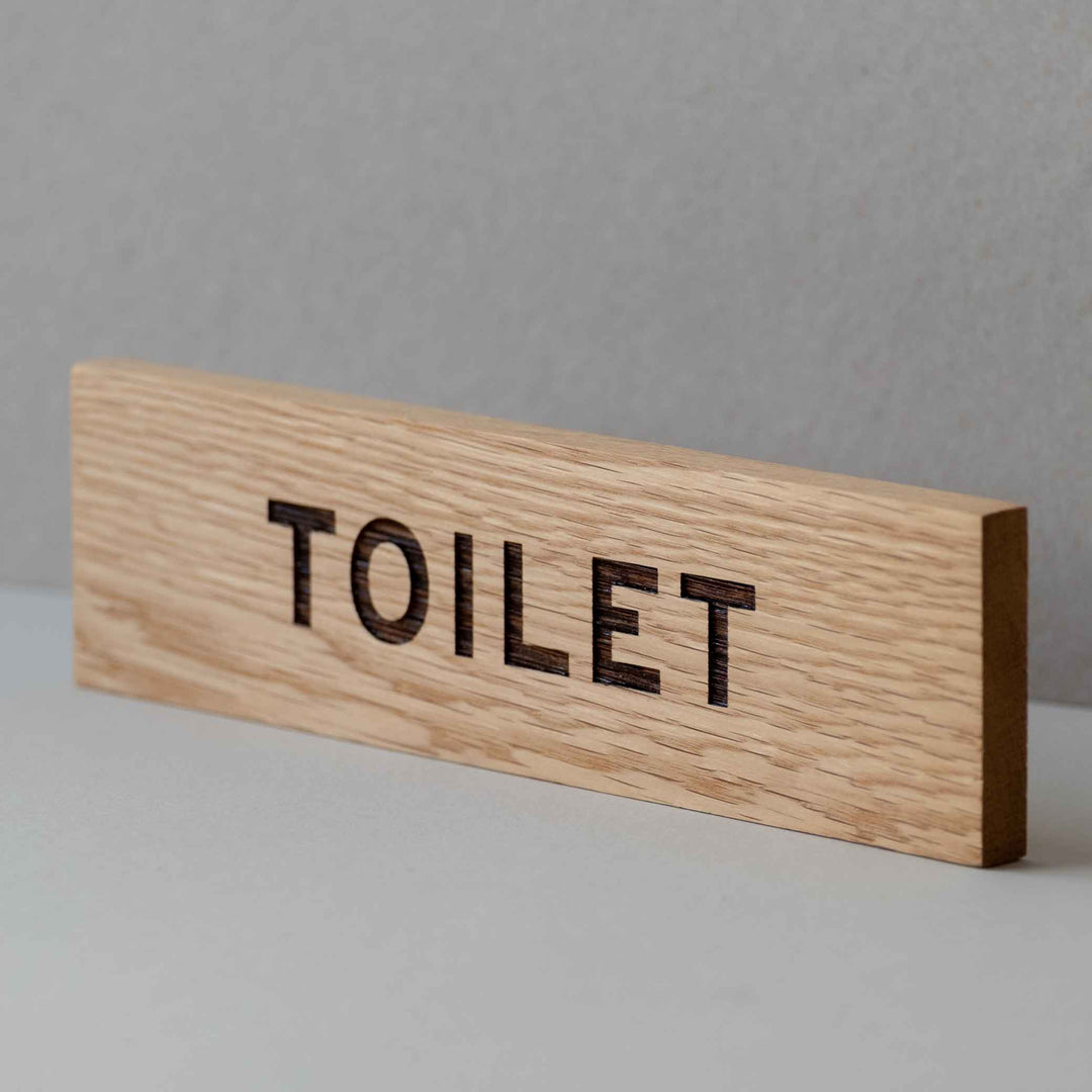 Custom Engraved Oak Door Sign | Personalised Wooden Room Name Plate